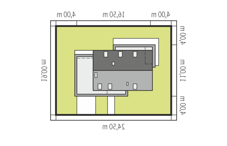 Projekt domu jednorodzinnego Patryk IV G1 - Usytuowanie - wersja lustrzana