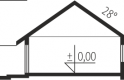 Projekt domu jednorodzinnego Rafael VI ECONOMIC  - przekrój 1