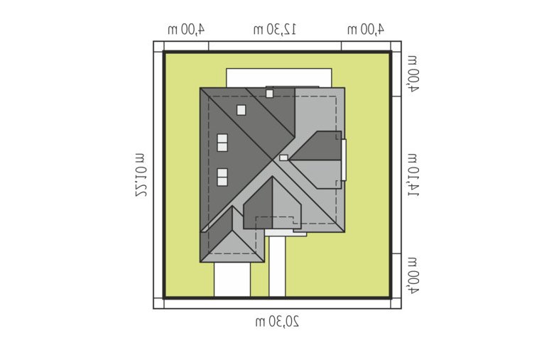 Projekt domu jednorodzinnego Samuel G1 - Usytuowanie - wersja lustrzana