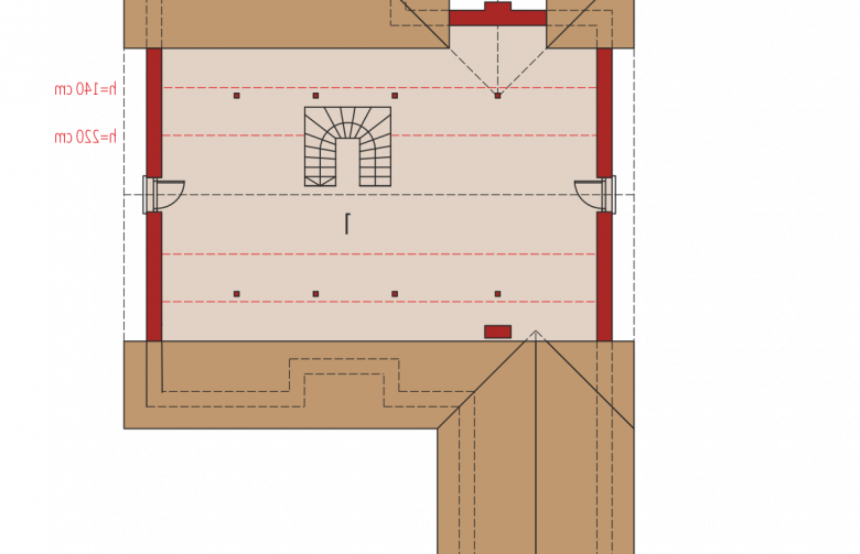 Projekt domu dwurodzinnego Simon G1 - poddasze do adaptacji
