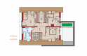 Projekt domu dwurodzinnego Tim IV G1 ECONOMIC (wersja A) - poddasze