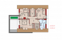 Projekt domu dwurodzinnego Tim IV G1 ECONOMIC (wersja A) - poddasze
