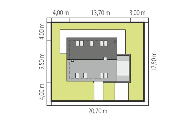 Projekt domu dwurodzinnego Tim IV G1 ECONOMIC (wersja A) - Usytuowanie
