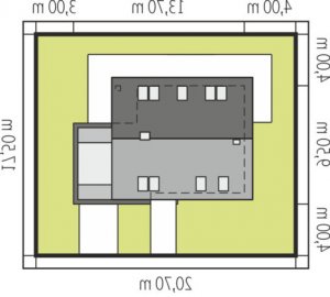 Usytuowanie budynku Tim IV G1 ECONOMIC (wersja A) w wersji lustrzanej