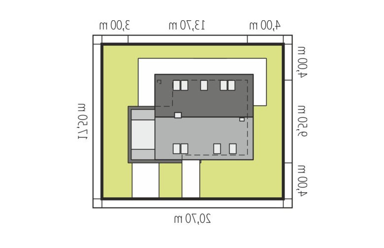 Projekt domu dwurodzinnego Tim IV G1 ECONOMIC (wersja A) - Usytuowanie - wersja lustrzana