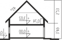 Projekt domu dwurodzinnego Tim IV G1 ECONOMIC (wersja A) - przekrój 1