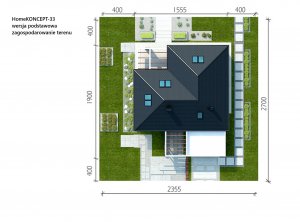 Usytuowanie budynku Homekoncept 33