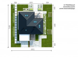 Usytuowanie budynku Homekoncept 33 w wersji lustrzanej