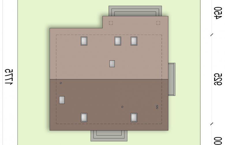 Projekt domu jednorodzinnego Bakalia 2 - Usytuowanie - wersja lustrzana
