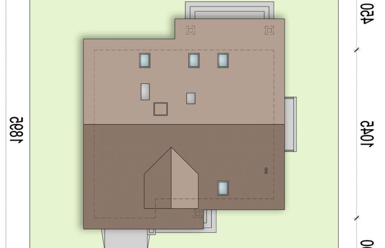 Projekt domu jednorodzinnego Bakalia 3 - Usytuowanie - wersja lustrzana