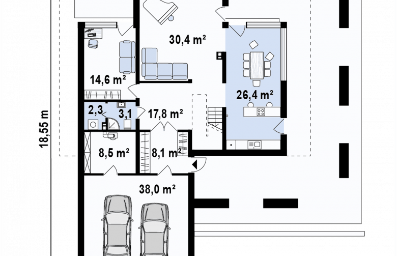 Projekt domu piętrowego Zx75 - 