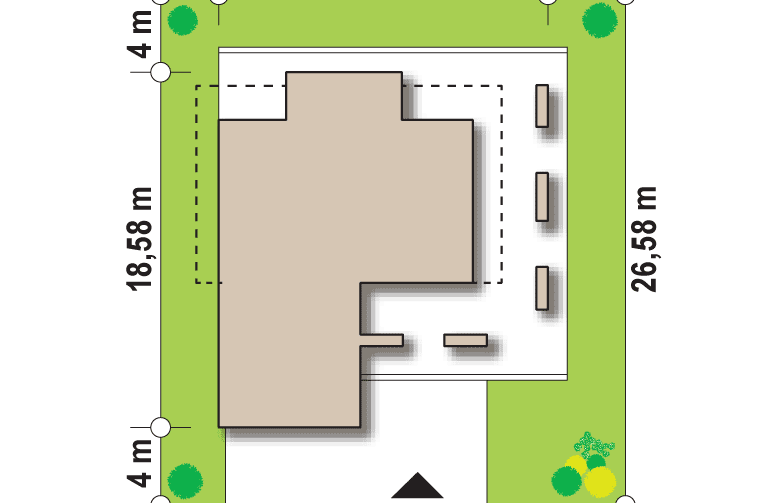 Projekt domu piętrowego Zx75 - Usytuowanie