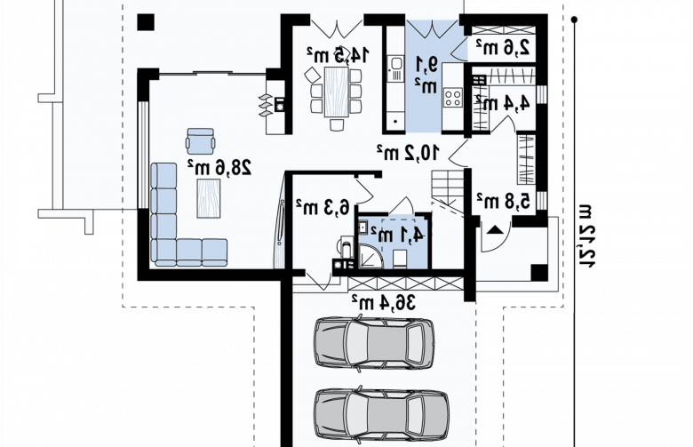 Projekt domu z poddaszem Z359 - 