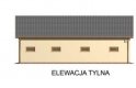 Projekt budynku gospodarczego G38 garaż trzystanowiskowy z pomieszczeniami gospodarczymi - elewacja 2