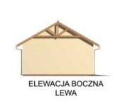 Elewacja projektu G38 garaż trzystanowiskowy z pomieszczeniami gospodarczymi - 3