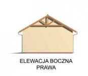 Elewacja projektu G38 garaż trzystanowiskowy z pomieszczeniami gospodarczymi - 4