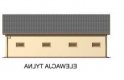 Projekt budynku gospodarczego G38 garaż trzystanowiskowy z pomieszczeniami gospodarczymi - elewacja 2