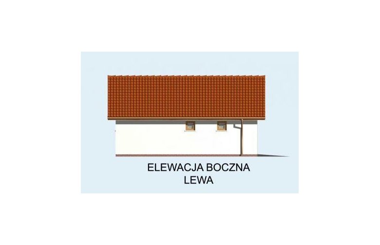 Projekt budynku gospodarczego G1 - elewacja 3