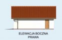 Projekt budynku gospodarczego G1 - elewacja 4