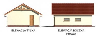 Elewacja projektu G2 garaż dwustanowiskowy - 2