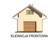 Elewacja projektu G4 garaż jednostanowiskowy z poddaszem - 1