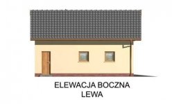 Elewacja projektu G4 garaż jednostanowiskowy z poddaszem - 3