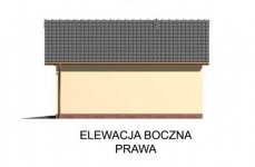 Elewacja projektu G4 garaż jednostanowiskowy z poddaszem - 4