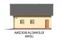 Projekt budynku gospodarczego G4 garaż jednostanowiskowy z poddaszem - elewacja 3
