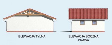 Elewacja projektu G5 garaż trzystanowiskowy - 2