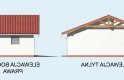 Projekt budynku gospodarczego G5 garaż trzystanowiskowy - elewacja 2