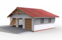 Projekt budynku gospodarczego G5 garaż trzystanowiskowy - wizualizacja 1