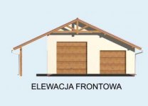 Elewacja projektu G6 garaz dwustanowiskowy - 1