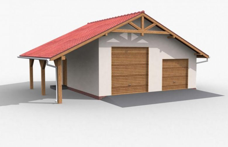 Projekt budynku gospodarczego G6 garaz dwustanowiskowy