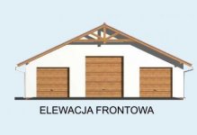 Elewacja projektu G7 garaż trzystanowiskowy - 1