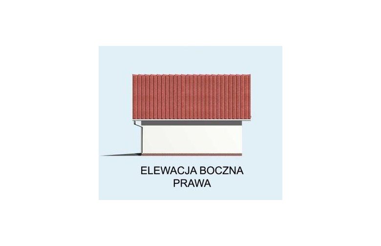 Projekt budynku gospodarczego G7 garaż trzystanowiskowy - elewacja 4