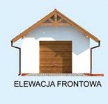 Elewacja projektu G8 garaż jednostanowiskowy z pomieszczeniem gospodarczym - 1