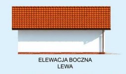 Elewacja projektu G8 garaż jednostanowiskowy z pomieszczeniem gospodarczym - 3