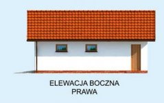 Elewacja projektu G8 garaż jednostanowiskowy z pomieszczeniem gospodarczym - 4