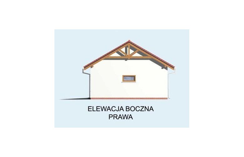 Projekt budynku gospodarczego G11 garaż dwustanowiskowy - elewacja 4