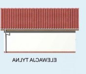 Elewacja projektu G11 garaż dwustanowiskowy - 2 - wersja lustrzana