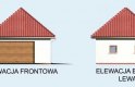Projekt budynku gospodarczego G12 garaż jednostanowiskowy z podpiwniczeniem - elewacja 1