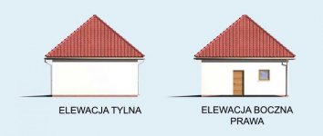 Elewacja projektu G12 garaż jednostanowiskowy z podpiwniczeniem - 2