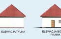 Projekt budynku gospodarczego G12 garaż jednostanowiskowy z podpiwniczeniem - elewacja 2