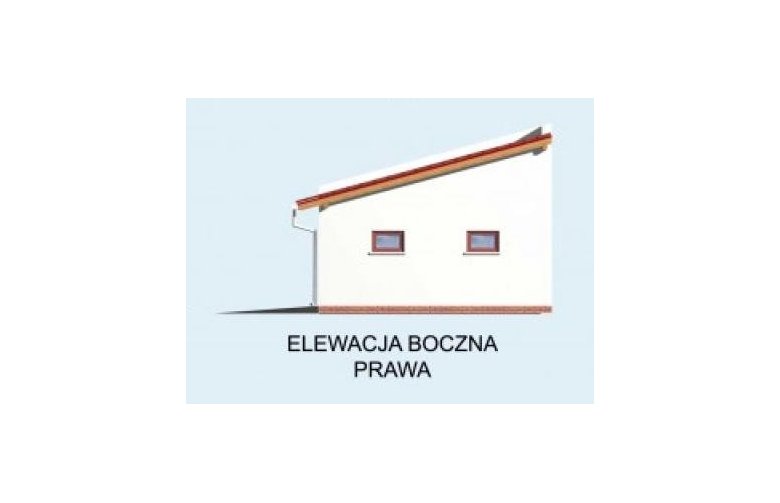 Projekt budynku gospodarczego G15 - elewacja 4