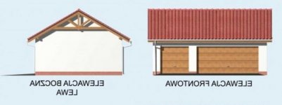 Elewacja projektu G17 - 1 - wersja lustrzana