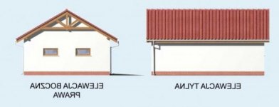 Elewacja projektu G17 - 2 - wersja lustrzana