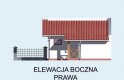 Projekt budynku gospodarczego G18 bliźniak (jeden segment) - elewacja 4