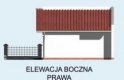 Projekt budynku gospodarczego G19 bliźniak (jeden segment) - elewacja 4