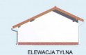 Projekt budynku gospodarczego G21 garaż jednostanowiskowy z pomieszczeniem gospodarczym - elewacja 2