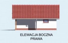 Elewacja projektu G21 garaż jednostanowiskowy z pomieszczeniem gospodarczym - 4